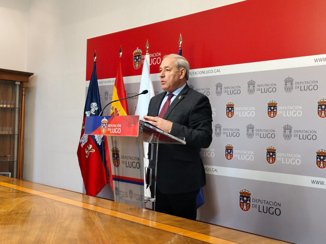 El presidente de la Diputación de Lugo, José Tomé, en rueda de prensa a 3 de diciembre de 2024