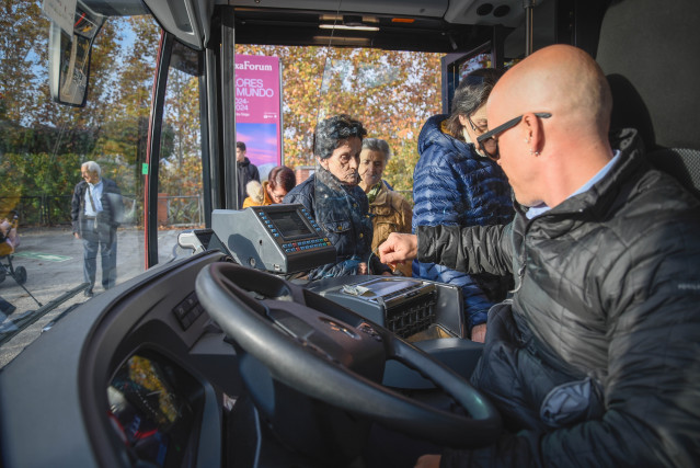 Un conductor de la empresa de transportes urbanos de Mérida.