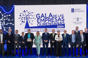 El presidente de la Xunta, Alfonso Rueda, en la gala de las empresas ourensanas