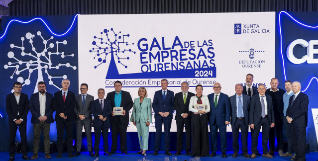 El presidente de la Xunta, Alfonso Rueda, en la gala de las empresas ourensanas