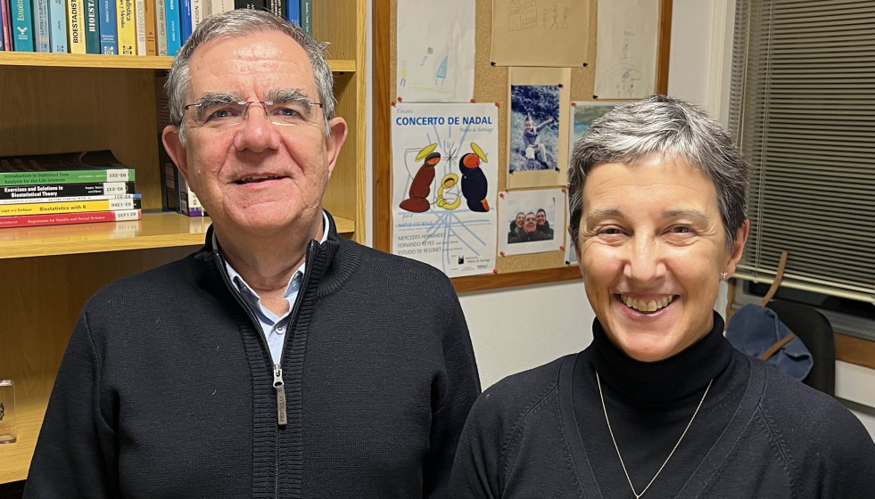 María Ángeles Casares de Cal y Antonio Gómez Tato, del Centro de Investigación e Tecnoloxía Matemática de Galicia (CITMAga).