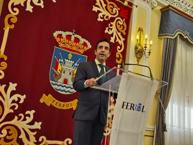 El alcalde de Ferrol, José Manuel Rey Varela, en rueda de prensa.