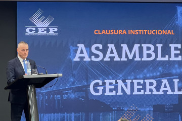 Jorge Cebreiros durante la asamblea de la CEP.