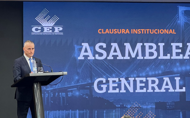 Jorge Cebreiros durante la asamblea de la CEP.