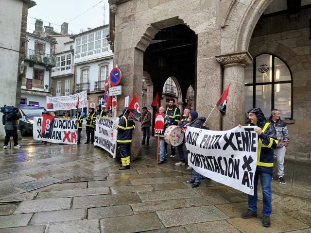 Protesta de trabajadores de Correos