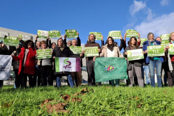 Protesta de representantes del SLG por el acuerdo UE-Mercosur