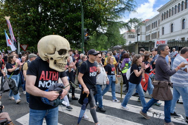 Archivo - Protesta contra el proyecto de Altri en Palas de Rei (Lugo)