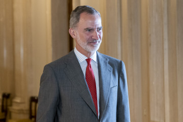 Archivo - El Rey Felipe VI a su llegada para recibir en audiencia a la delegación del American Jewish Commitee (AJC) en el Palacio de la Zarzuela, a 6 de julio de 2022, en Madrid (España). Durante e