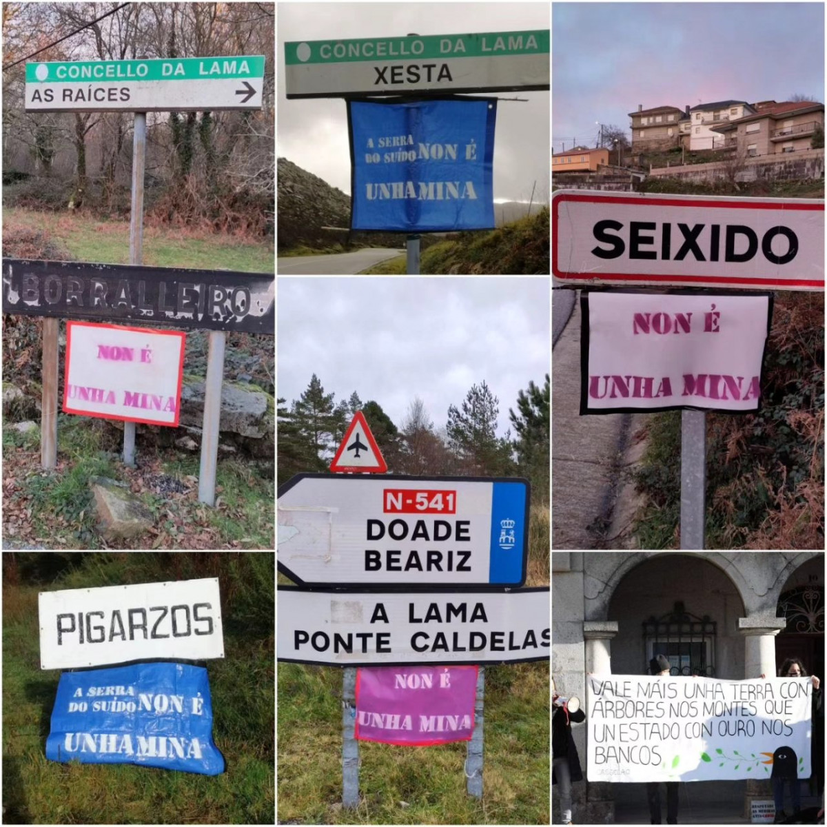 Carteles contra la ina de Doade