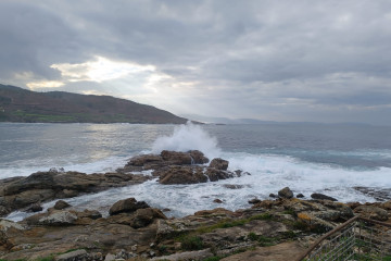 Imagen del mar en la costa de Caión, en el municipio coruñés de A Laracha