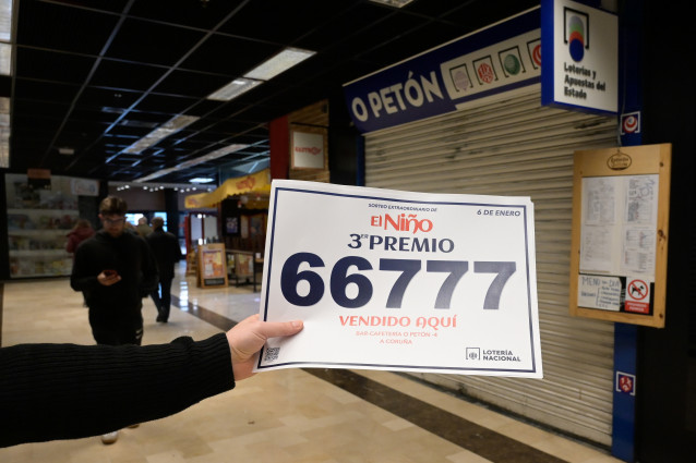 Número premiado en el sorteo de El Niño y repartido en A Coruña