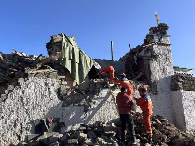 Casi un centenar de muertos en el Tíbet tras un terremoto de 6,8 grados de magnitud