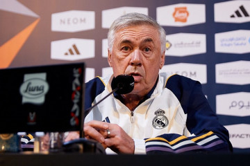 El entrenador del Real Madrid, Carlo Ancelotti, en rueda de prensa.