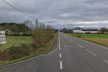 La carretera LU 120 a su paso por Arbol, Vilalba en una imagen de Google Street View