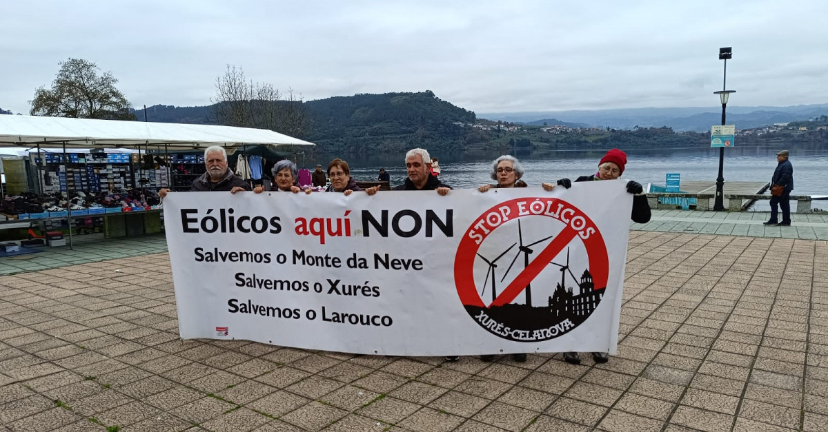 Una pasada protesta en Castrelo de Miu00f1o contra el Parque de Coto Novelle en una imagen de Salvemos o Xuru00e9s