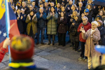 Dirigentes del PPdeG participan en una movilización en Ourense 