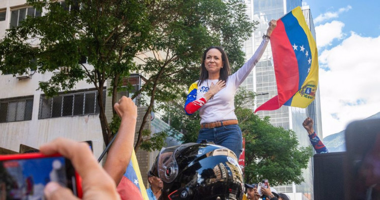 María Corina Machado reaparece tras su retención en el día de la investidura en Venezuela