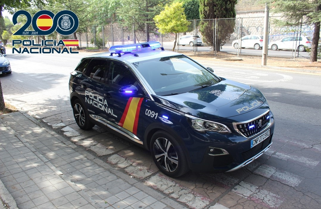 Vehículo de la Policía Nacional.