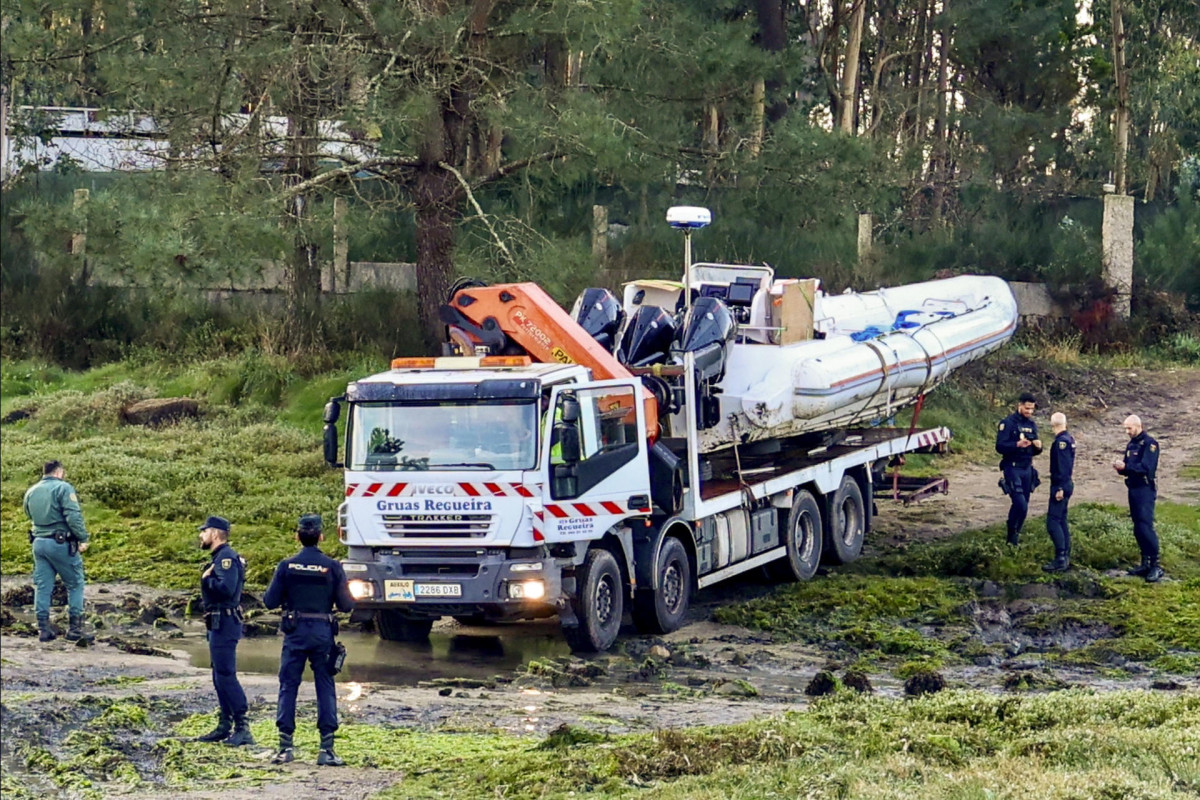 Planeadora incautada en Vilanova el 15 de enero en una imagen de CRTVG