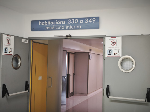 Mervicio de Medicina Interna del Hospital da Mariña, en Burela (Lugo).