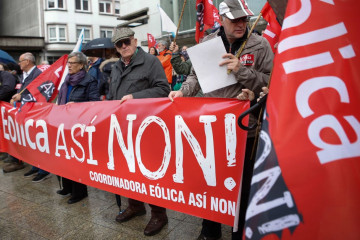 Una pasa protesta de Eólica así Non