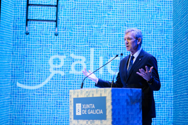 El presidente de la Xunta de Galicia, Alfonso Rueda, en la presentación del Plan de Turismo Termal en Ourense