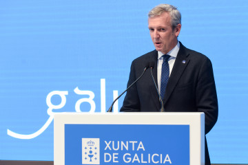 Archivo - El presidente de la Xunta, Alfonso Rueda, participa en la presentación de 'Galicia, unha viaxe enogastronómica e sustentable' de la tercera jornada de la Feria Internacional de Turismo, FI