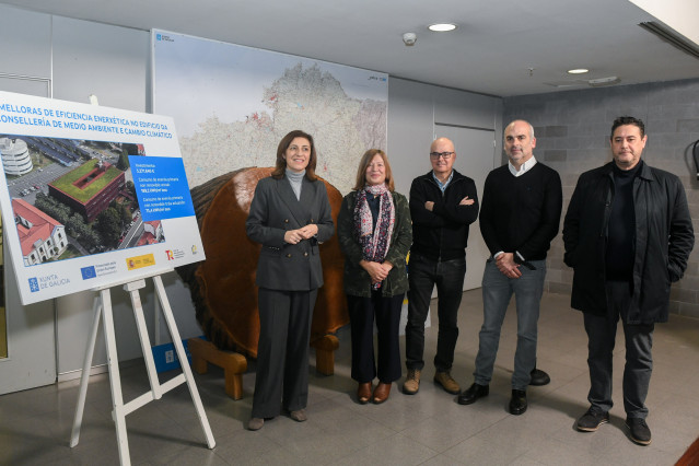 La conselleira de Medio Ambiente, Ángeles Vázquez, participa en la presentación del proyecto de reforma del edifico de San Lázaro.