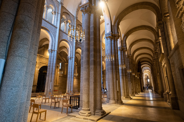 Archivo - Inauguración de la nueva iluminación interior de la Catedral de Santiago de Compostela, a 9 de julio de 2021, en Santiago de Compostela, Galicia, (España). Inaugurado por Iberdrola y el Cabildo, la catedral contará con una nueva iluminación en s