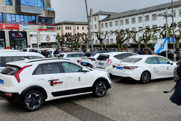 Concentración de taxis en Lugo