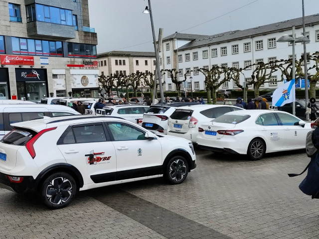 Concentración de taxis en Lugo