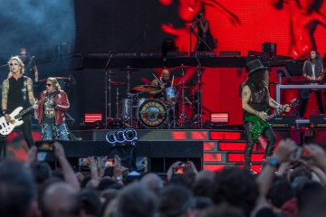 Archivo - La banda Guns N' Roses en un concierto en Madrid