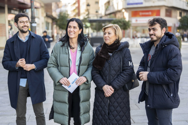 Paula Prado, durante su visita a Vilagarcía de Arousa (Pontevedra).