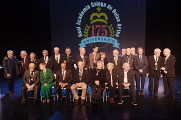 Acto de ingreso como académico de honor en la Real Academia de Belas Artes de Francisco Javier Expósito