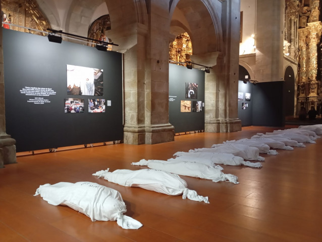 Creación artística de la exposición 'Gaza: o eco dos esquecidos'