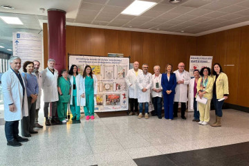 Inauguración en el CHUS de la exposición del VI Concurso de Carteis para Escolares relacionado con la donación y los trasplantes de órganos.