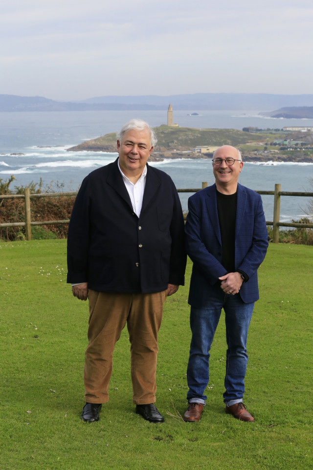 El embajador de Canadá en España, Jeffrey Marder, y el presidente de Ecoener, Luis de Valdivia