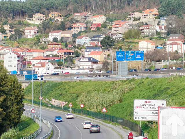 Imagen del atasco en la AP-9.