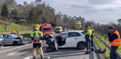 Accidente mortal en Ames (A Coruña).