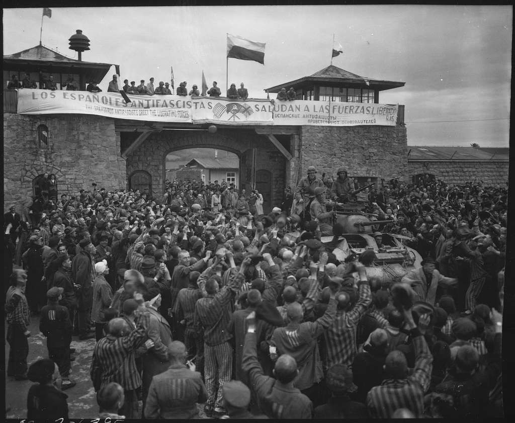 Liberated prisoners in the mauthausen concentration camp near linz austria 0a1dc2 1024