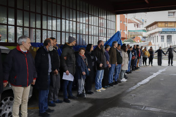 Concentraicón por el cierre de la antigua estación de buses de Vigo. En Vigo a 9 de febrero de 2025.