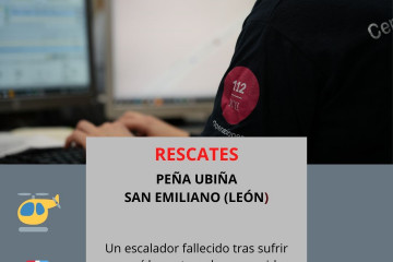 Imagen compartida por el 112 CyL con información sobre dos sucesos en Peña Ubiña (León).