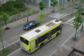 Archivo - Autobús urbano Santiago de Compostela Galicia viajeros autobús urbano