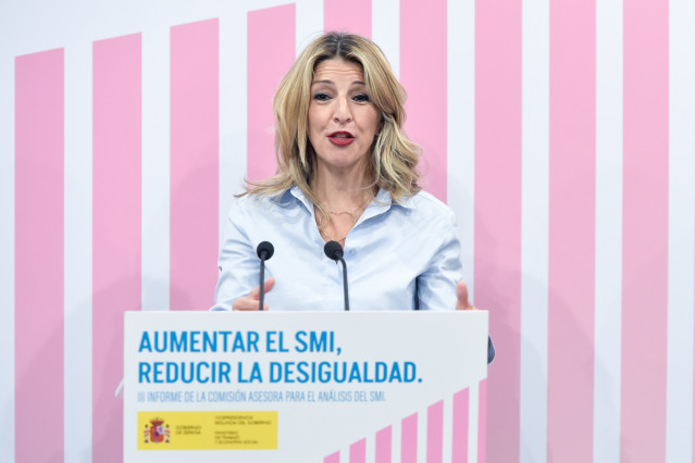 La vicepresidenta segunda del Gobierno y ministra de Trabajo y Economía Social, Yolanda Díaz