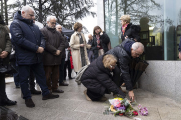 Acto de colocación en A Coruña de 'stolpersteine' en recuerdo a coruñeses victimas del holocausto