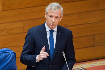 Archivo - El presidente de la Xunta, Alfonso Rueda, en el pleno del Parlamento.