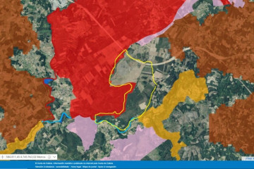 Mapa de la estrategia de la infraestructura verde de la Xunta aportado por SGHN