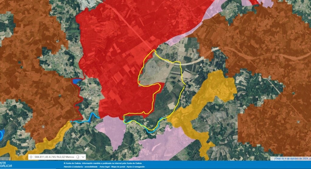 Mapa de la estrategia de la infraestructura verde de la Xunta aportado por SGHN