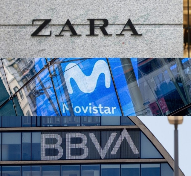 Zara, Movistar y BBVA