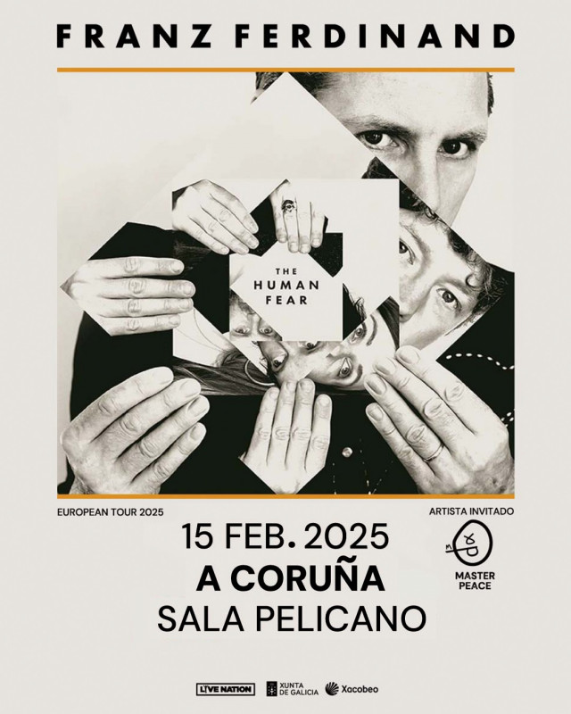 Cartel del concierto de Franz Ferdinand en A Coruña este 15 de febrero